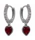Серьги (колечки) Swarovski "Сердце" 