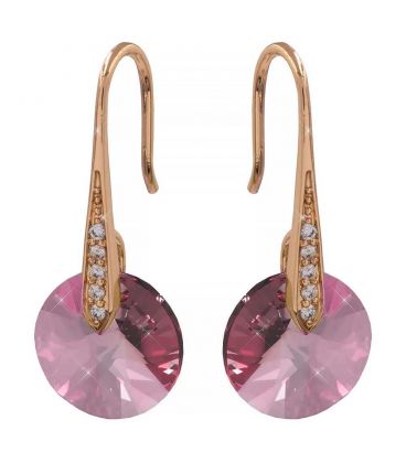 Серьги лим. позолота Swarovski Crystals 3 см