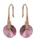 Сережки лім. позолота Swarovski Crystals 3 см