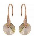 Сережки лім. позолота Swarovski Crystals 3 см