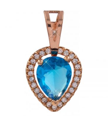 Кулон — позолота, голубая капля