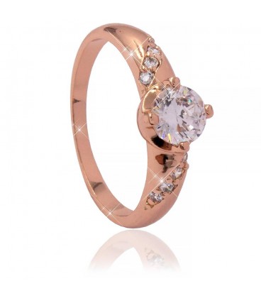 Кольцо — позолота, камень 0,6 см