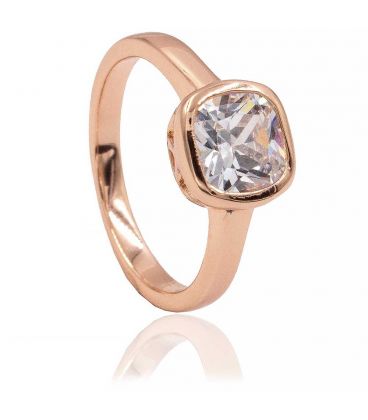 Кільце позолота "Квадратний камінь" (Медичне золото)