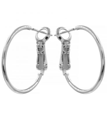 Серьги-кольца родиум 