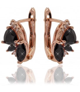 Серьги Xuping классические «Лепестки» (Медицинское золото)