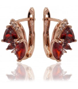 Сережки Xuping класичні «Пелюстки» (Медичне золото)