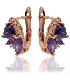 Серьги Xuping классические «Лепестки» (Медицинское золото)