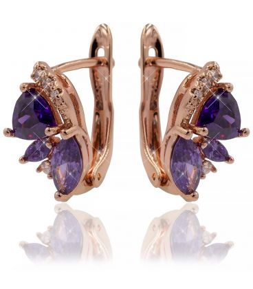 Серьги Xuping классические «Лепестки» (Медицинское золото)