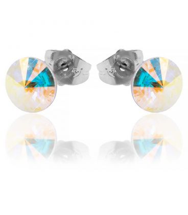 Серьги-гвоздики Swarovski родиум