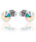 Серьги-гвоздики Swarovski родиум