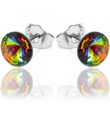 Сережки-гвоздики Swarovski родіум