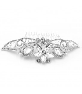Гребінець зі стразами "Квітка"
