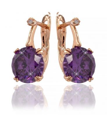 Серьги позолота Камень 