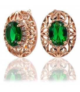 Сережки Xuping позолота "Овал ажурний" медзолото