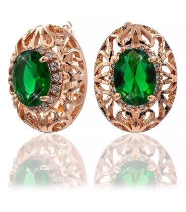 Серьги позолота "Овал ажурный"