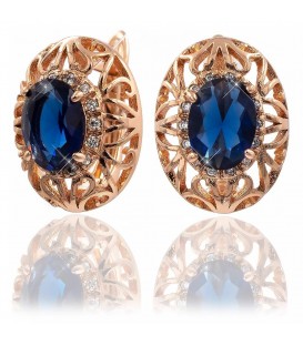 Серьги позолота "Овал ажурный"