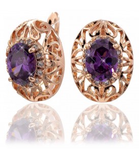 Сережки Xuping позолота "Овал ажурний" медзолото