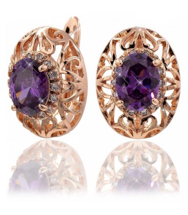 Сережки Xuping позолота "Овал ажурний" медзолото