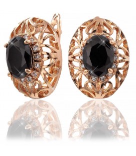 Сережки Xuping позолота "Овал ажурний" медзолото