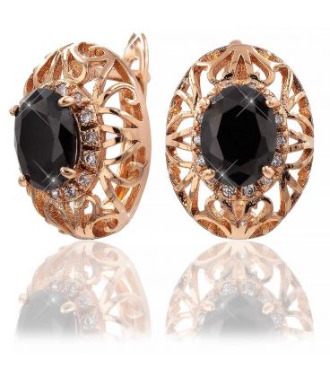 Серьги позолота "Овал ажурный"