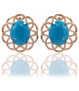 Серьги позолота Крупный овал