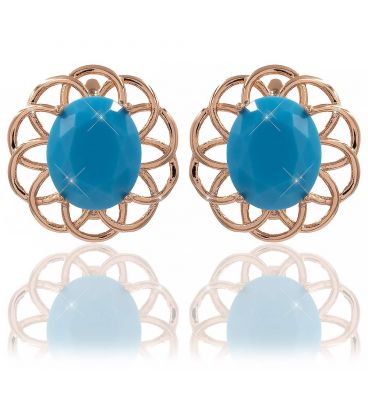 Серьги позолота Крупный овал