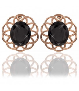 Серьги позолота Крупный овал