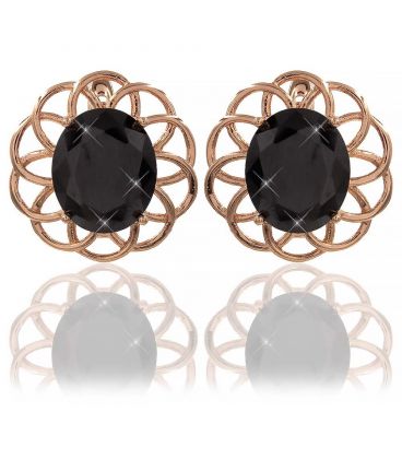 Серьги позолота Крупный овал