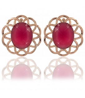 Серьги позолота Крупный овал