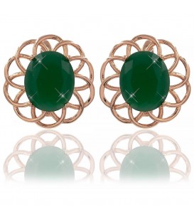 Серьги позолота Крупный овал