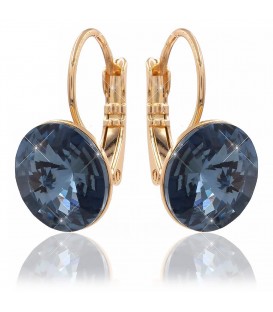Сережки лимонна позолота Swarovski Crystals 1,2 см