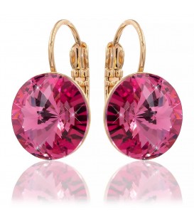 Сережки лимонна позолота Swarovski Crystals 1,2 см