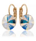 Серьги лимонная позолота Swarovski Crystals 1,1 см