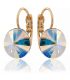 Сережки лимонна позолота Swarovski Crystals 1,1 см