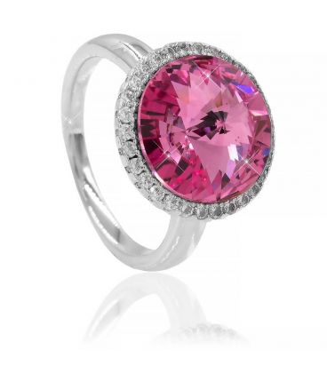 Кольцо Swarovski Круг 1,2 см в оправе мелких камней