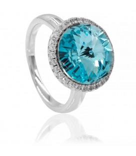 Кільце Swarovski Коло 1,2 см в оправі дрібного каміння