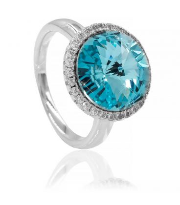 Кільце Swarovski Коло 1,2 см в оправі дрібного каміння