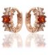 Серьги позолоченные с цирконами