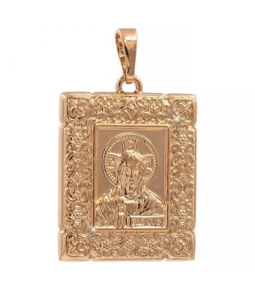 Ладанка лимонная позолота Образ Иисуса 2,1 см (Медицинское золото)