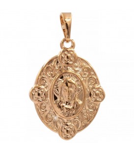 Ладанка лимонна позолота Образ Ісуса 2,1 см