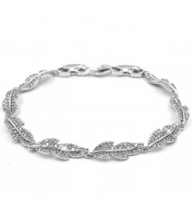 Браслет родій «Листики» (0,6/16-18 см)