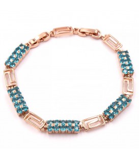 Браслет позолота "Смужечки з каміння"