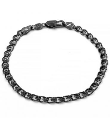 Браслет чорний родіум "лав" 0,5/20 см