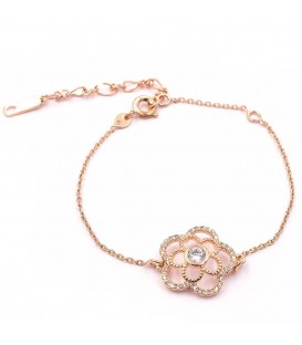 Браслет позолочений Квітка на ланцюжку