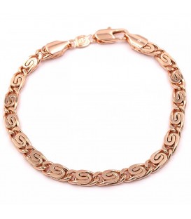 Браслет позолота плетение скрепка крупная 0,5/18-18,5 см 