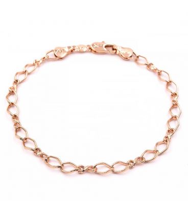 Браслет позолота 2 ромба+восьмерки 0,5/20 см