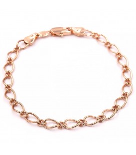 Браслет позолота овальные звенья 1 к 1му 0,5/18 см