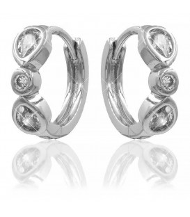 Сережки родіум з цирконами