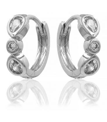 Серьги родиум c цирконами