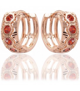 Серьги позолота 4 камушка 